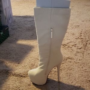 High heel platform boots